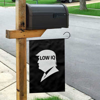 Low IQ Political Silhouette Profile Humor Garden Flag Satirical Politics Subtle Hate