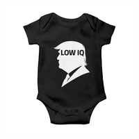 Low IQ Political Silhouette Profile Humor Baby Onesie Satirical Politics Subtle Hate