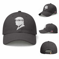 Low IQ Political Silhouette Profile Humor Baseball Cap Satirical Politics Subtle Hate