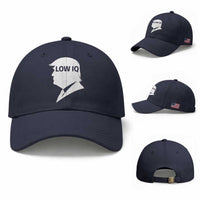 Low IQ Political Silhouette Profile Humor Baseball Cap Satirical Politics Subtle Hate