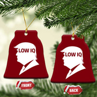 Low IQ Political Silhouette Profile Humor Ceramic Ornament Satirical Politics Subtle Hate