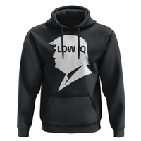 Low IQ Political Silhouette Profile Humor Hoodie Satirical Politics Subtle Hate