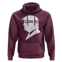 Low IQ Political Silhouette Profile Humor Hoodie Satirical Politics Subtle Hate