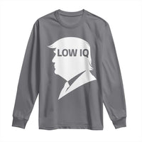 Low IQ Political Silhouette Profile Humor Long Sleeve Shirt Satirical Politics Subtle Hate