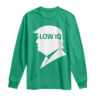 Low IQ Political Silhouette Profile Humor Long Sleeve Shirt Satirical Politics Subtle Hate