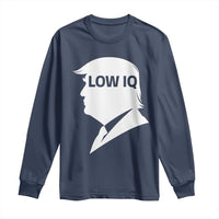 Low IQ Political Silhouette Profile Humor Long Sleeve Shirt Satirical Politics Subtle Hate