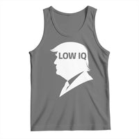 Low IQ Political Silhouette Profile Humor Tank Top Satirical Politics Subtle Hate