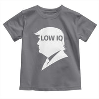 Low IQ Political Silhouette Profile Humor Toddler T Shirt Satirical Politics Subtle Hate