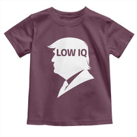 Low IQ Political Silhouette Profile Humor Toddler T Shirt Satirical Politics Subtle Hate