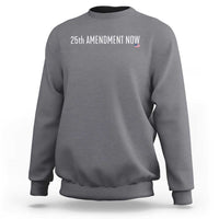 25th Amendment Now Minimalist Typography Graphic Sweatshirt Political Satire Patriotic American Flag