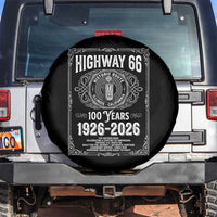 Historic Mother Road Highway 66 Spare Tire Cover Centennial 1926-2026 Classic Gas Pump Filigree Graphic