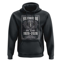 Historic Mother Road Highway 66 Hoodie Centennial 1926-2026 Classic Gas Pump Filigree Graphic