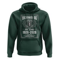 Historic Mother Road Highway 66 Hoodie Centennial 1926-2026 Classic Gas Pump Filigree Graphic