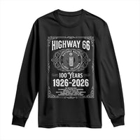 Historic Mother Road Highway 66 Long Sleeve Shirt Centennial 1926-2026 Classic Gas Pump Filigree Graphic