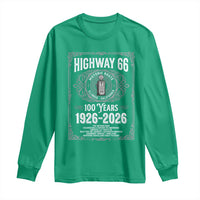 Historic Mother Road Highway 66 Long Sleeve Shirt Centennial 1926-2026 Classic Gas Pump Filigree Graphic
