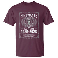 Historic Mother Road Highway 66 T Shirt Centennial 1926-2026 Classic Gas Pump Filigree Graphic