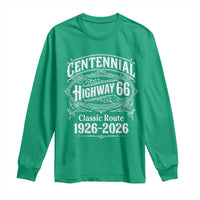 America Highway 66 Centennial 1926-2026 Classic Route Long Sleeve Shirt Vintage The Mother Road Victorian Filigree Graphic