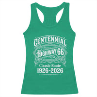 America Highway 66 Centennial 1926-2026 Classic Route Racerback Tank Top Vintage The Mother Road Victorian Filigree Graphic