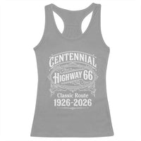 America Highway 66 Centennial 1926-2026 Classic Route Racerback Tank Top Vintage The Mother Road Victorian Filigree Graphic