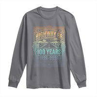 America Highway 66 100 Years Centennial 1926-2026 Long Sleeve Shirt Retro Desert Horizon The Mother Road Colorful Graphic