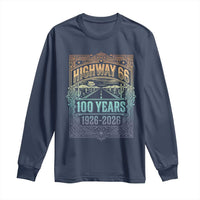 America Highway 66 100 Years Centennial 1926-2026 Long Sleeve Shirt Retro Desert Horizon The Mother Road Colorful Graphic