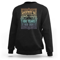 America Highway 66 100 Years Centennial 1926-2026 Sweatshirt Retro Desert Horizon The Mother Road Colorful Graphic