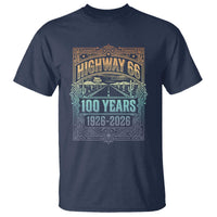 America Highway 66 100 Years Centennial 1926-2026 T Shirt Retro Desert Horizon The Mother Road Colorful Graphic