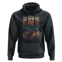 Highway 66 100 Years of the Mother Road Hoodie Centennial 1926-2026 Desert Oasis Retro Rainbow Graphic