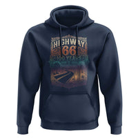Highway 66 100 Years of the Mother Road Hoodie Centennial 1926-2026 Desert Oasis Retro Rainbow Graphic