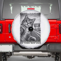 Funny Road Trip Cat Selfie with Highway 66 Spare Tire Cover Centennial 1926-2026 Historic Highway Humor