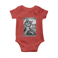 Funny Road Trip Cat Selfie with Highway 66 Baby Onesie Centennial 1926-2026 Historic Highway Humor
