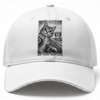 Funny Road Trip Cat Selfie with Highway 66 Baseball Cap Centennial 1926-2026 Historic Highway Humor
