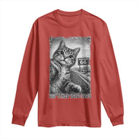 Funny Road Trip Cat Selfie with Highway 66 Long Sleeve Shirt Centennial 1926-2026 Historic Highway Humor