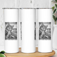 Funny Road Trip Cat Selfie with Highway 66 Skinny Tumbler Centennial 1926-2026 Historic Highway Humor