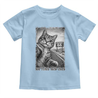 Funny Road Trip Cat Selfie with Highway 66 Toddler T Shirt Centennial 1926-2026 Historic Highway Humor