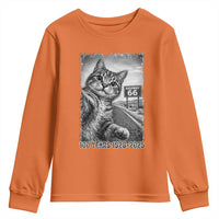 Funny Road Trip Cat Selfie with Highway 66 Youth Sweatshirt Centennial 1926-2026 Historic Highway Humor