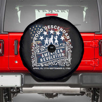 Proud Descendant American Revolution Spare Tire Cover 1775 to 1783 Patriotic Heritage - Wonder Print Shop