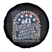 Proud Descendant American Revolution Spare Tire Cover 1775 to 1783 Patriotic Heritage - Wonder Print Shop