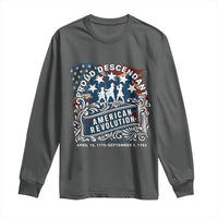 Proud Descendant American Revolution Long Sleeve Shirt 1775 to 1783 Patriotic Heritage - Wonder Print Shop