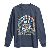 Proud Descendant American Revolution Long Sleeve Shirt 1775 to 1783 Patriotic Heritage - Wonder Print Shop
