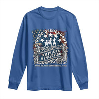 Proud Descendant American Revolution Long Sleeve Shirt 1775 to 1783 Patriotic Heritage - Wonder Print Shop