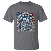 Proud Descendant American Revolution T Shirt 1775 to 1783 Patriotic Heritage - Wonder Print Shop