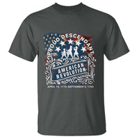 Proud Descendant American Revolution T Shirt 1775 to 1783 Patriotic Heritage - Wonder Print Shop