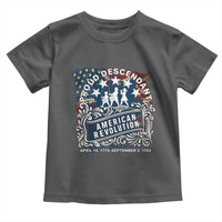 Proud Descendant American Revolution Toddler T Shirt 1775 to 1783 Patriotic Heritage - Wonder Print Shop