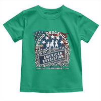 Proud Descendant American Revolution Toddler T Shirt 1775 to 1783 Patriotic Heritage - Wonder Print Shop