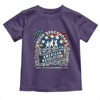 Proud Descendant American Revolution Toddler T Shirt 1775 to 1783 Patriotic Heritage - Wonder Print Shop