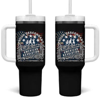 Proud Descendant American Revolution Tumbler With Handle 1775 to 1783 Patriotic Heritage - Wonder Print Shop