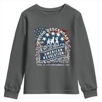 Proud Descendant American Revolution Youth Sweatshirt 1775 to 1783 Patriotic Heritage - Wonder Print Shop
