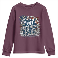 Proud Descendant American Revolution Youth Sweatshirt 1775 to 1783 Patriotic Heritage - Wonder Print Shop
