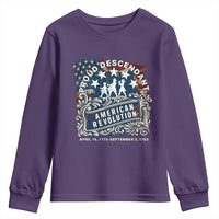 Proud Descendant American Revolution Youth Sweatshirt 1775 to 1783 Patriotic Heritage - Wonder Print Shop